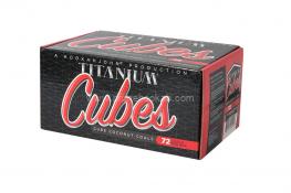 Titanium Natural Cube Coconut Hookah Charcoal 72 Pcs