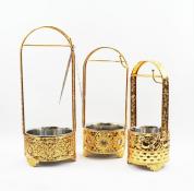 Gold Hookah Charcoal Holder Carrier With Detachable Plate